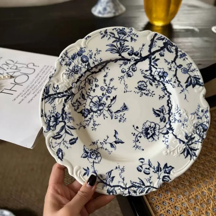 Ceramic by Choi — магазин вінтажної кераміки — Тарілка пласка, Asia flowers, 25,5 см